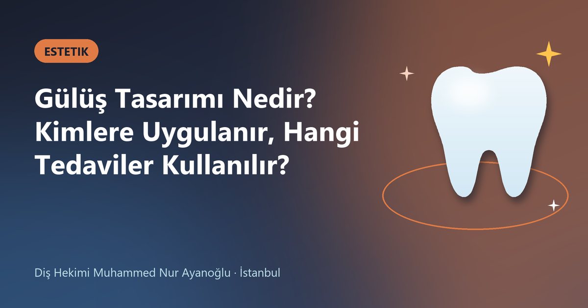 Gülüş Tasarımı Nedir? Kimlere Uygulanır, Hangi Tedaviler Kullanılır? – Dt. Muhammed Nur Ayanoğlu blog kapak görseli